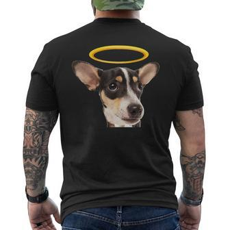 Dog Rat Terrier Holy Dog Rat Terrier Mens Back Print T-shirt - Monsterry