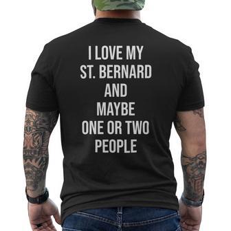 Dog Saint Bernard Funny St Bernard Saint Bernard Puppy Dog Owner Gift Mens Back Print T-shirt - Monsterry DE