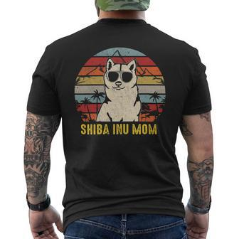 Dog Shiba Inu Womens Vintage Shiba Inu Mom Mothers Day Dog Lover Mens Back Print T-shirt - Monsterry DE