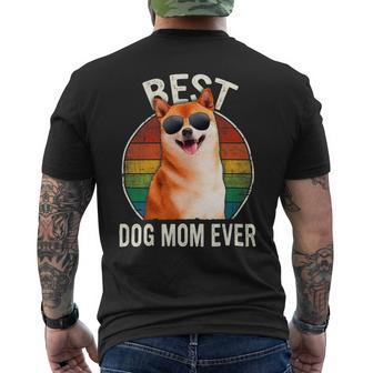 Dog Shiba Inu Womens Women Best Shiba Inu Dog Mom Ever Mothers Day Mens Back Print T-shirt - Monsterry AU