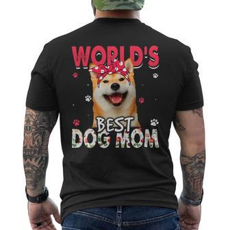 Dog Shiba Inu Womens Worlds Best Shiba Inu Dog Mom Funny Mothers Day Mens Back Print T-shirt - Monsterry UK