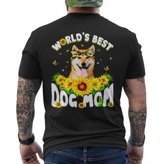 Dog Shiba Inu Worlds Best Shiba Inu Dog Mom Funny Mothers Day Mens Back Print T-shirt - Monsterry DE