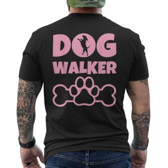 Dog Walker - Dog Lover Present - Dog Owner - Dog Walking Mens Back Print T-shirt - Seseable