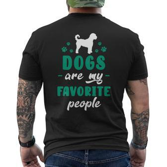 Dogs Are My Favorite People Goldendoodle Mens Back Print T-shirt - Monsterry