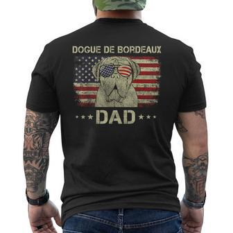 Dogue De Bordeaux Dad Dog Lovers American Flag 4Th Of July Mens Back Print T-shirt - Seseable