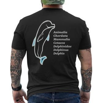 Dolphin Taxonomy Marine Biology Of Dolphins Men's T-shirt Back Print | Mazezy