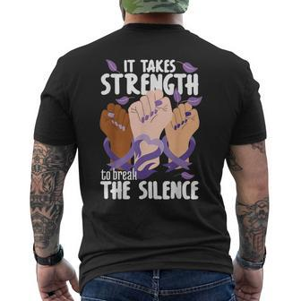 Domestic Violence Awareness Break The Silence Men's T-shirt Back Print