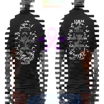Domestic Violence Awareness Love Support Domestic Violence Men's T-shirt Back Print - Seseable