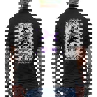 Domestic Violence Awareness Stop End Domestic Violence Men's T-shirt Back Print - Seseable