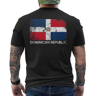 Dominican Flag Vintage Made In Dominican Republic Men's T-shirt Back Print | Mazezy