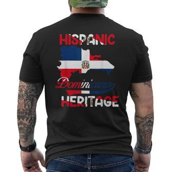 Dominican Republic Flag Hispanic Heritage Dominicana Men's T-shirt Back Print - Monsterry DE