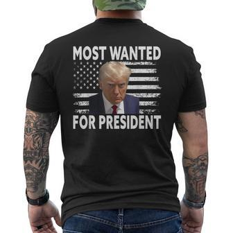 Donald Trump Most Wanted For President 2024 Pro Hot Men's T-shirt Back Print - Monsterry UK