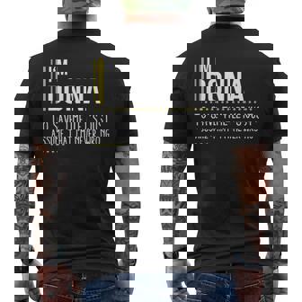 Donna Name Gift Im Donna Im Never Wrong Mens Back Print T-shirt | Seseable UK
