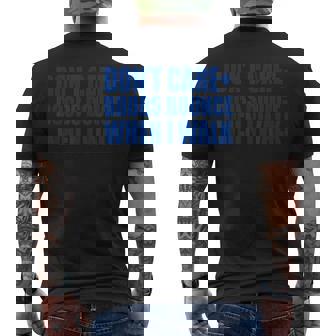 Dont Care Boobs Bounce When I Walk Mens Back Print T-shirt | Mazezy
