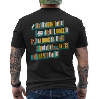 Don't Judge A Book By Its Ban Banned Books Men's T-shirt Back Print - Monsterry