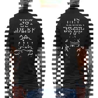 I Dont Know I Just Work Here Cat Lover Stupid Kitten Men's Back Print T-shirt | Mazezy