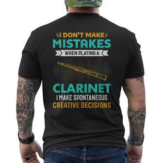 I Don't Make Mistakes When Playing Clarinet Music Men's T-shirt Back Print | Mazezy