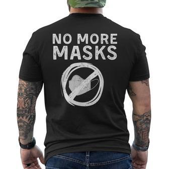 Dont Wear Masks Apparel No More Masks Mens Back Print T-shirt - Thegiftio UK
