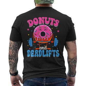 Donut And Deadlifts Barbell Doughnut Lover Girls Boys Son Mens Back Print T-shirt | Mazezy