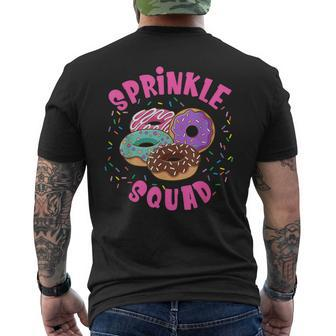 Donut Sprinkle Squad Graphic Sprinkle Donut Men's T-shirt Back Print - Seseable