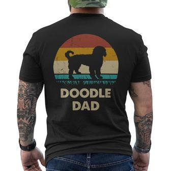 Doodle Dad For Men Goldendoodle Dog Vintage Gift Dad Mens Back Print T-shirt - Monsterry