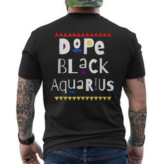 Dope Black Aquarius Men's T-shirt Back Print | Mazezy UK
