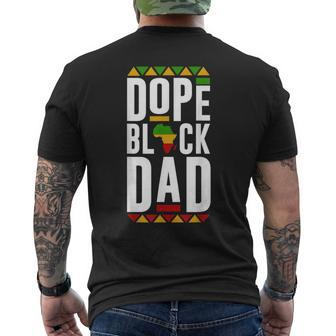Dope Black Dad Black History Melanin Black Pride Mens Back Print T-shirt | Mazezy