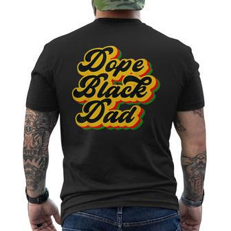 Dope Black Dad Fathers Day Junenth History Month Vintage Mens Back Print T-shirt | Mazezy