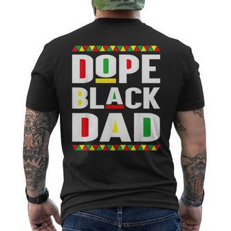Dope Black Dad Junenth African Men Fathers Day Mens Back Print T-shirt | Mazezy