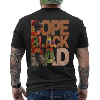 Dope Black Dad Junenth Black History Month Pride Fathers Mens Back Print T-shirt - Seseable