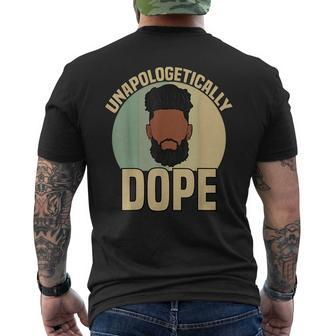 Dope Black Dad Junnth Menalin African Fathers Day Mens Back Print T-shirt | Mazezy