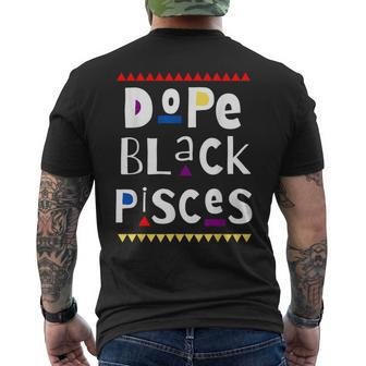 Dope Black Pisces Men's T-shirt Back Print | Mazezy