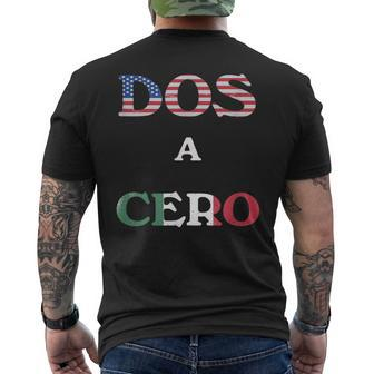 Dos A Cero Usa Vs Mexico Game By Flags Men's T-shirt Back Print | Mazezy