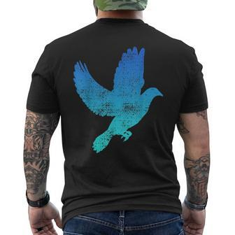 Dove Bird Flying Pigeon Vintage Men's T-shirt Back Print | Mazezy
