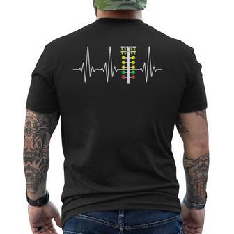 Drag Racer Heartbeat Drag Racing Race Track Light Tree Racing Funny Gifts Mens Back Print T-shirt | Mazezy