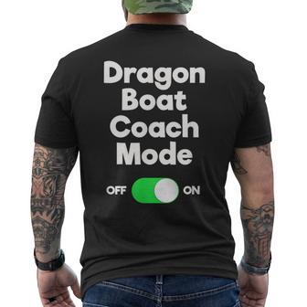 Dragon Boat Coach Racing Mode Men's T-shirt Back Print | Mazezy
