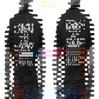 Drain The Swamp Trump 2020 Men's T-shirt Back Print | Mazezy