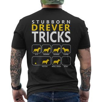 Drever Dog Stubborn Drever Tricks Men's T-shirt Back Print | Mazezy