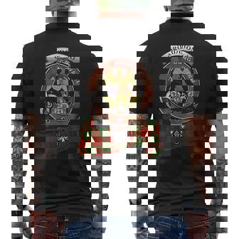 Drummond Scottish Clan Badge & Tartan Mens Back Print T-shirt | Mazezy