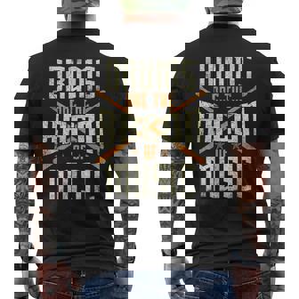 Drums Are The Bacon Of Music Drumming Drummer Music Lover Men's T-shirt Back Print - Monsterry