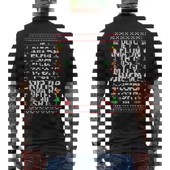 Due To Inflation Ugly Christmas Sweaters Xmas Men's T-shirt Back Print | Mazezy