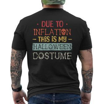 Due To Inflation This Is My Horror Halloween Costume Men's T-shirt Back Print - Monsterry