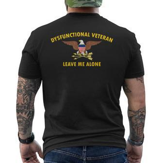 Dysfunctional Veteran Vintage Military Vet Men's T-shirt Back Print | Mazezy