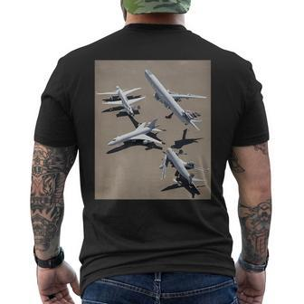 E-8 Joint Stars Battlefield Management Men's T-shirt Back Print | Mazezy