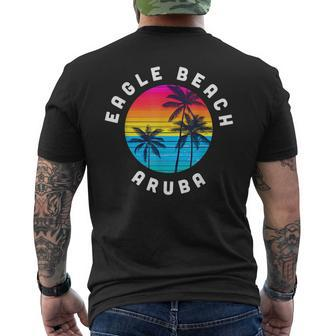 Eagle Beach Aruba Vacation Souvenir Sunset Beach Mens Back Print T-shirt - Monsterry CA