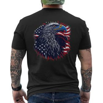 Eagle Of Freedom Merica Patriotic Usa Flag 4Th Of July 2023 Mens Back Print T-shirt | Mazezy UK