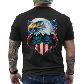 Eagle Of Freedom Merica Patriotic Usa Flag 4Th Of July 2023 Mens Back Print T-shirt | Mazezy