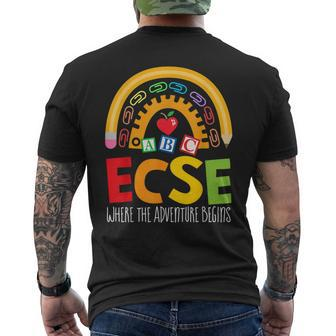 Early Childhood Special Education Sped Ecse Crew Squad Mens Back Print T-shirt - Seseable