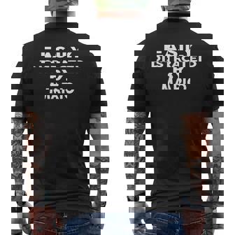 Easily Distracted By Mario Name Men's Back Print T-shirt | Mazezy