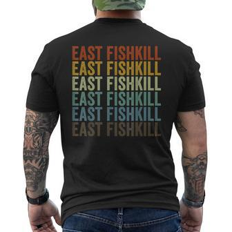 East Fishkill City Retro Men's T-shirt Back Print | Mazezy